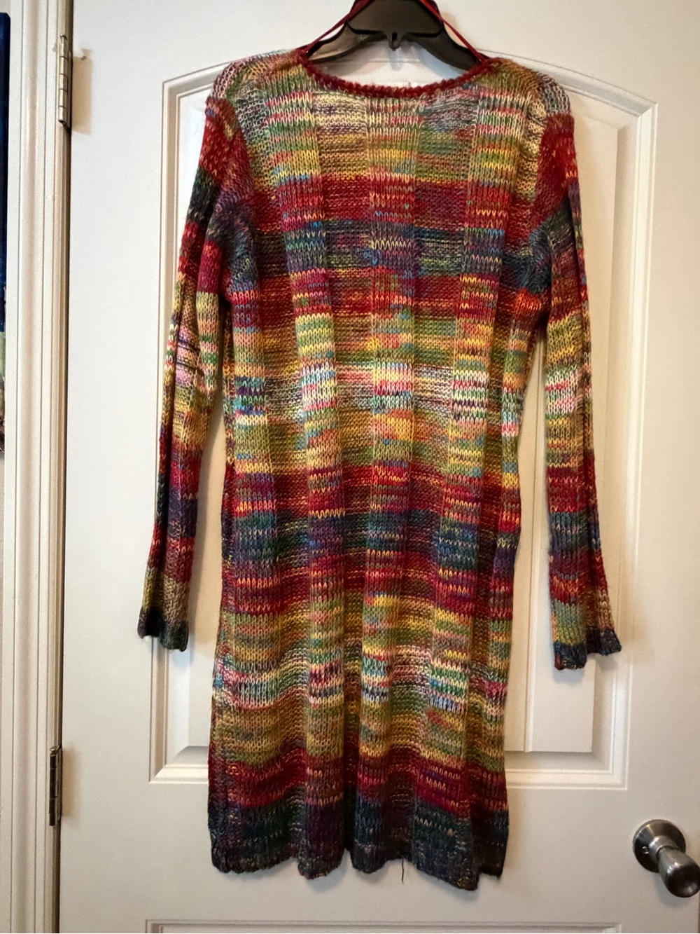 NWT-Size 2X Multicolor Acrylic Sweater Dress with front pockets - Picture 5 of 5